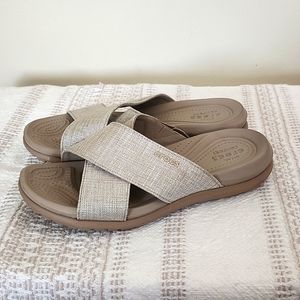 Crocs capri shimmer xband  summer sandal, slip on, neutral sandals. Women's  7